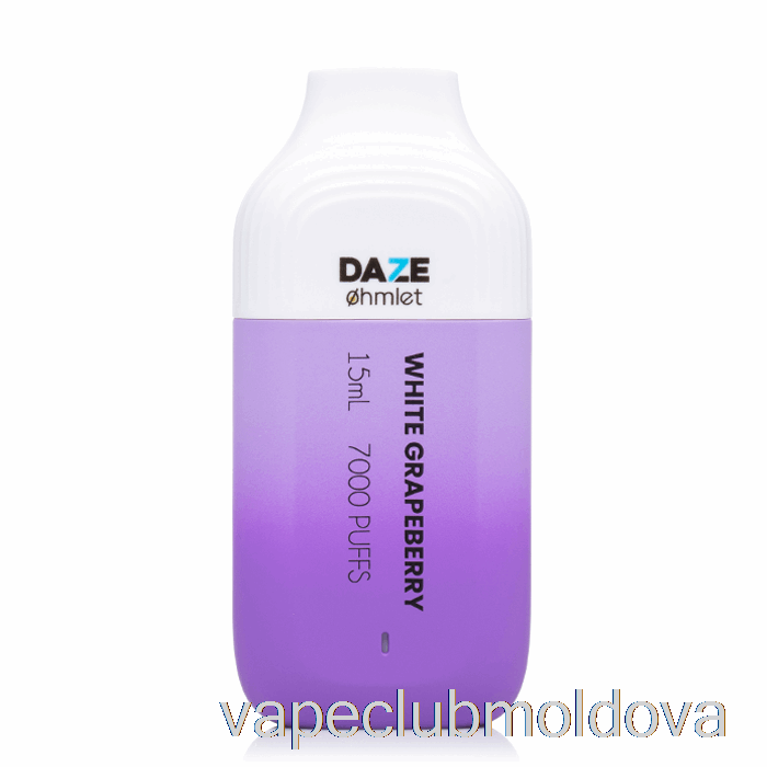 Vape Mod 7 Daze Ohmlet 7000 0% Zero Nicotină De Unică Folosință Grapeberry Alb